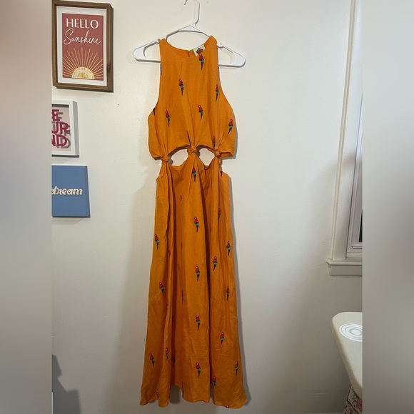 Parrot Halter Maxi Dress Farm Rio - Picture 4 of 7